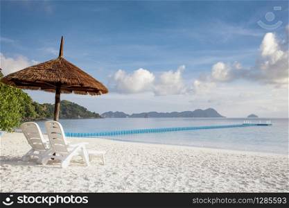 beautiful scenic of white tropical sand beach in southern andaman island myanmar