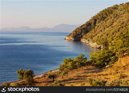 Beautiful sea coast in Turkey