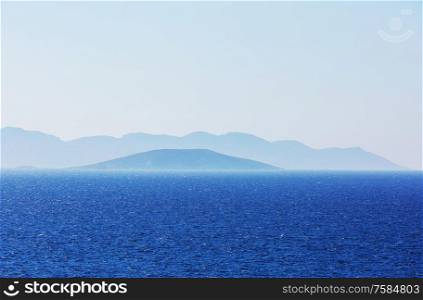 Beautiful sea coast in Turkey. Amazing natural landscapes along Lycian hiking way.