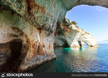 Beautiful sea landscapes on Zakynthos Island in Greece