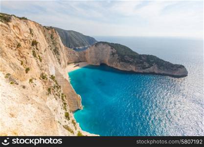 Beautiful sea landscapes on Zakynthos Island in Greece