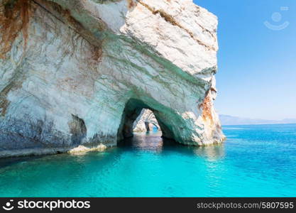 Beautiful sea landscapes on Zakynthos Island in Greece