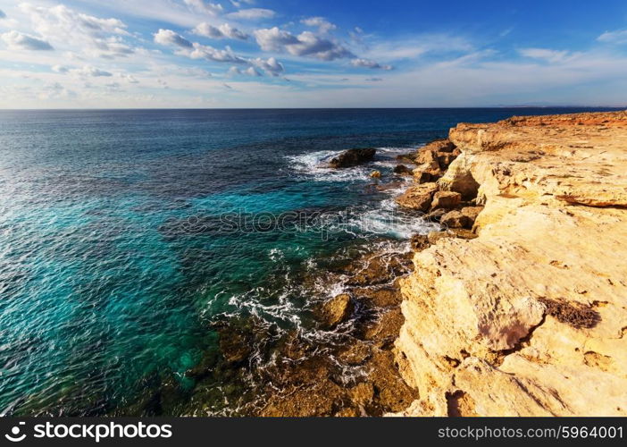 Beautiful sea shore in Cyprus