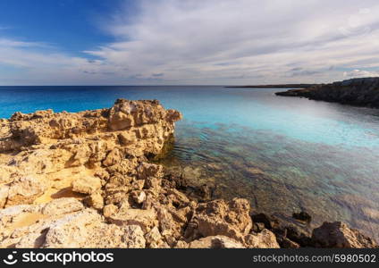 Beautiful sea shore in Cyprus