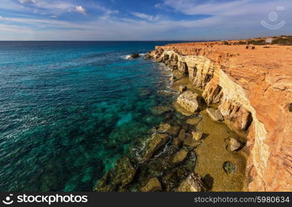 Beautiful sea shore in Cyprus