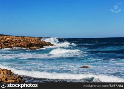 Beautiful sea shore in Cyprus