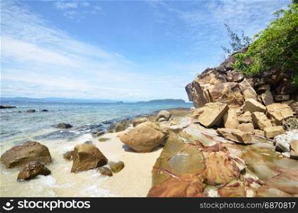 Beautiful sea view at Sapi island in Sabah