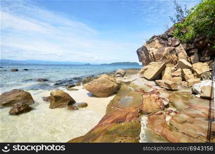 Beautiful sea view at Sapi island in Sabah