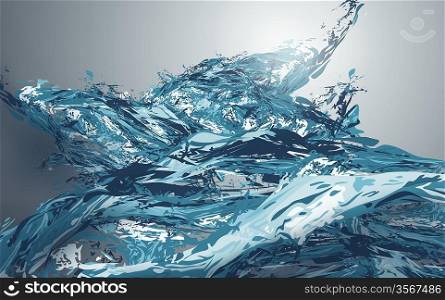 beautiful sea waves illustration
