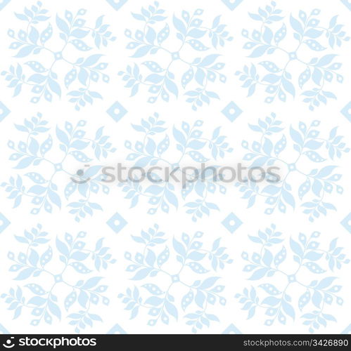 Beautiful seamless floral pattern with polka dots