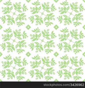 Beautiful seamless floral pattern with polka dots