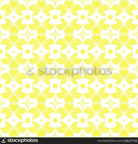 Beautiful seamless pattern of floral and dots