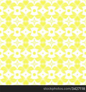 Beautiful seamless pattern of floral and dots