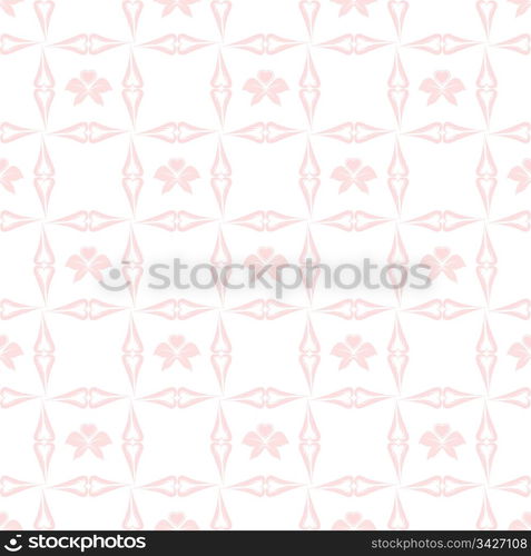 Beautiful seamless pattern of floral and hearts