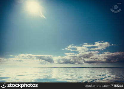 Beautiful seascape blue sea horizon and sky. Tranquil scene. Natural composition of nature. Landscape.. seascape sea horizon and sky.