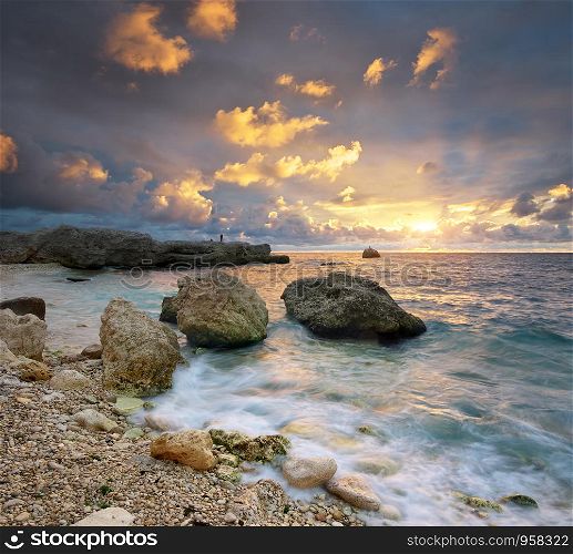 Beautiful seascape. Composition of nature.