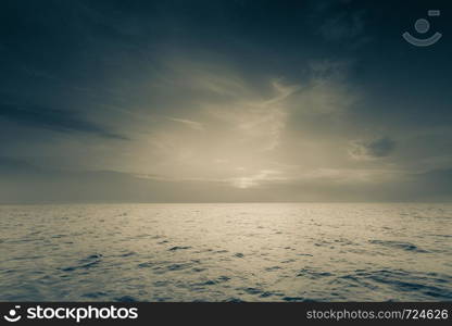 Beautiful seascape evening sea horizon and sky. Tranquil scene. Natural composition of nature. Landscape.. Seascape evening sea horizon and sky.