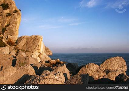 Beautiful seascape in Simeiz, Crimea