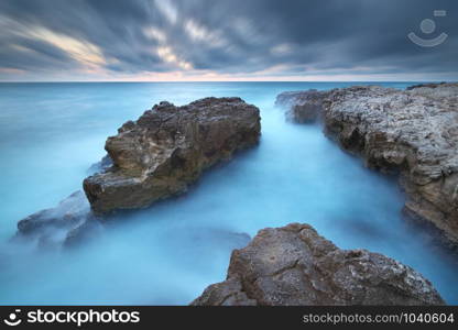 Beautiful seascape nature. Rock and sea.