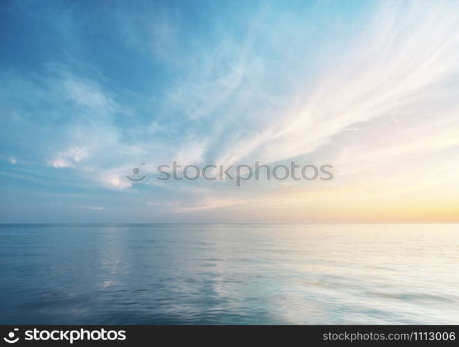 Beautiful seascape reflection. Abstract and background composition of nature.