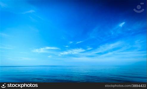 Beautiful seascape sea horizon and sky. Tranquil scene. Natural composition of nature. Beauty landscape.