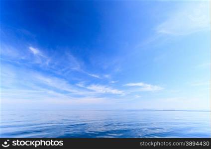 Beautiful seascape sea horizon and sky. Tranquil scene. Natural composition of nature. Beauty landscape.
