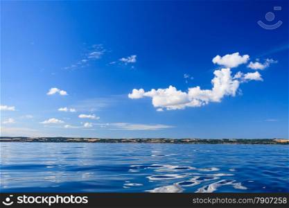Beautiful seascape sea horizon and sky. Tranquil scene. Natural composition of nature. Landscape.