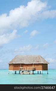 beautiful seascape with honeymoon villa in Maldivian Island