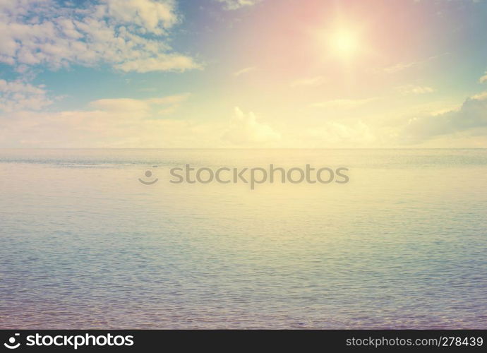 Beautiful sky and blue sea