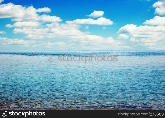 Beautiful sky and blue sea