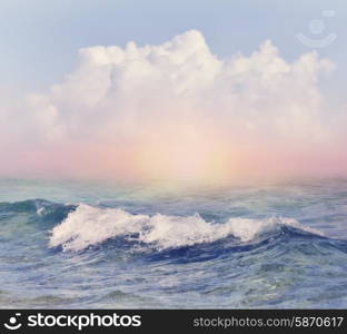 Beautiful Sky and Sea Background