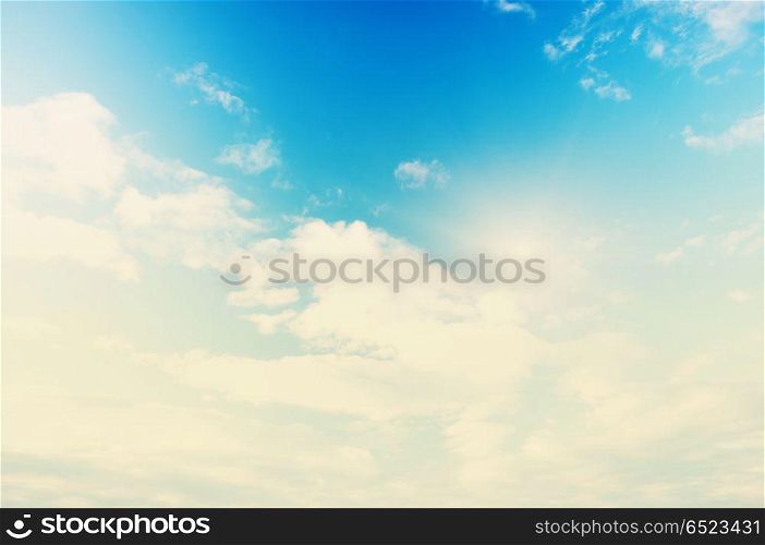 Beautiful sky morning. Summer sky and clouds. Nature outdoor background. Beautiful sky morning