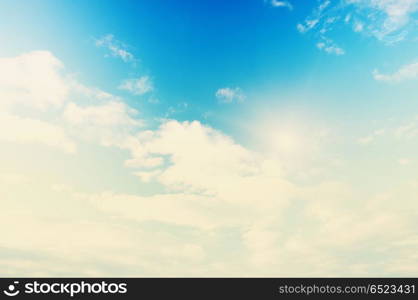 Beautiful sky morning. Summer sky and clouds. Nature outdoor background. Beautiful sky morning