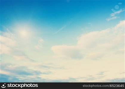 Beautiful sky morning. Summer sky and clouds. Nature outdoor background. Beautiful sky morning