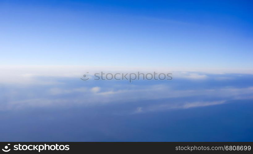 Beautiful sky with clouds, a view from an aeroplane