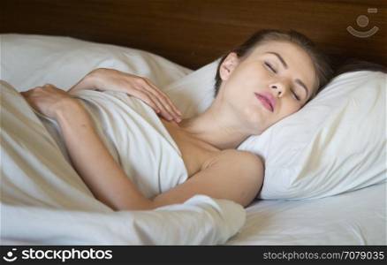 beautiful sleeping woman