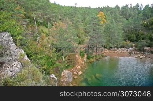 Beautiful small lake in Spain,Campdevanol
