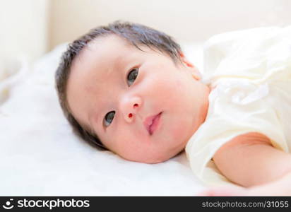 Beautiful smiling Newborn cute baby