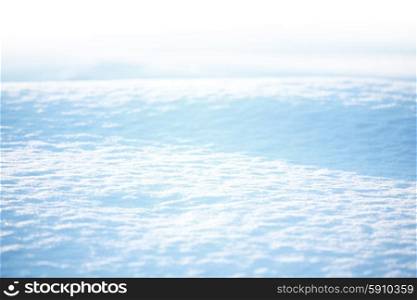 Beautiful snow background in morning sunlight. Snow background