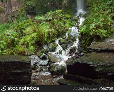 Beautiful South Wales Melincourt Falls Waterfall Rocks Wet - River Neath / Afon Nedd - Wales