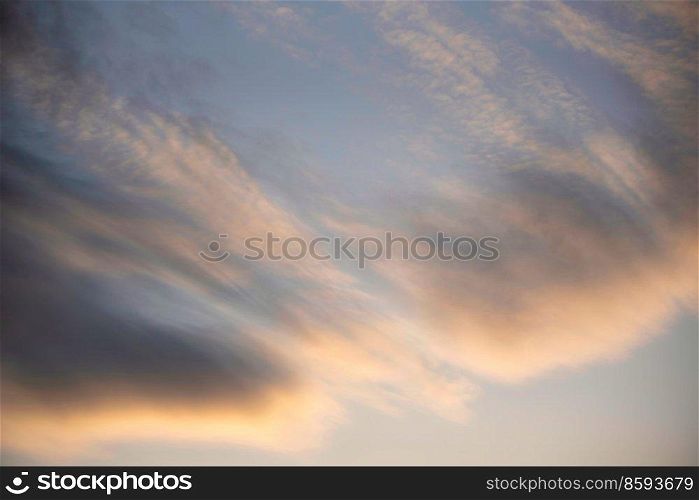 Beautiful Spring landscape sunset colorful vibrant skyscape background image
