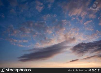 Beautiful Spring landscape sunset colorful vibrant skyscape background image