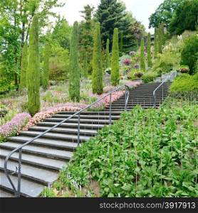 beautiful staircase in a beautiful park