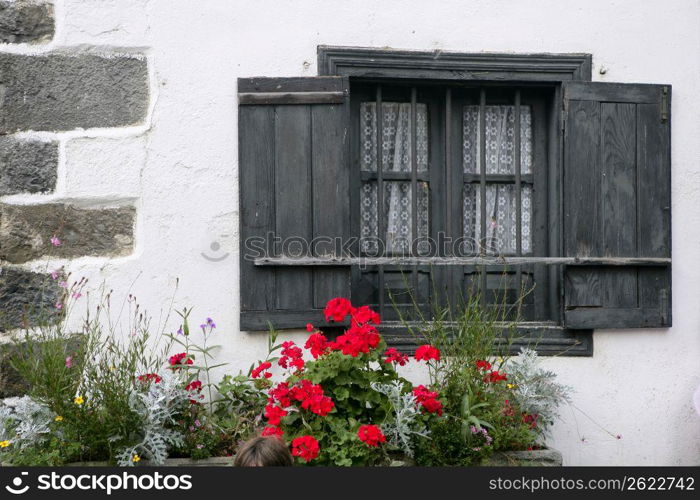 Beautiful stone houses in Spain Pyrenees villages