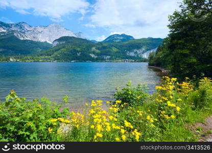 Beautiful summer Alpine lake Grundlsee view (Austria)