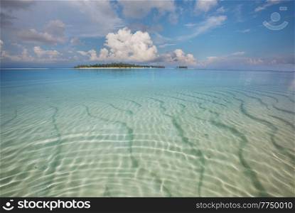 Beautiful summer landscapes on the tropical beach
