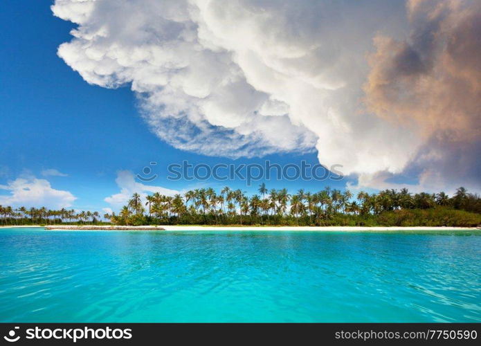 Beautiful summer landscapes  on the tropical beach