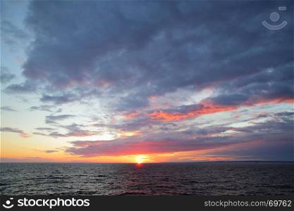 Beautiful sundown in Gulf of Finland (Baltic Sea) - Seascape