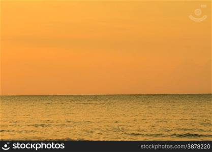 beautiful sunrise on beach and tropical sea in summer