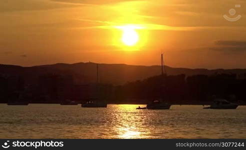 Beautiful sunrise on lake Balaton of Hungary